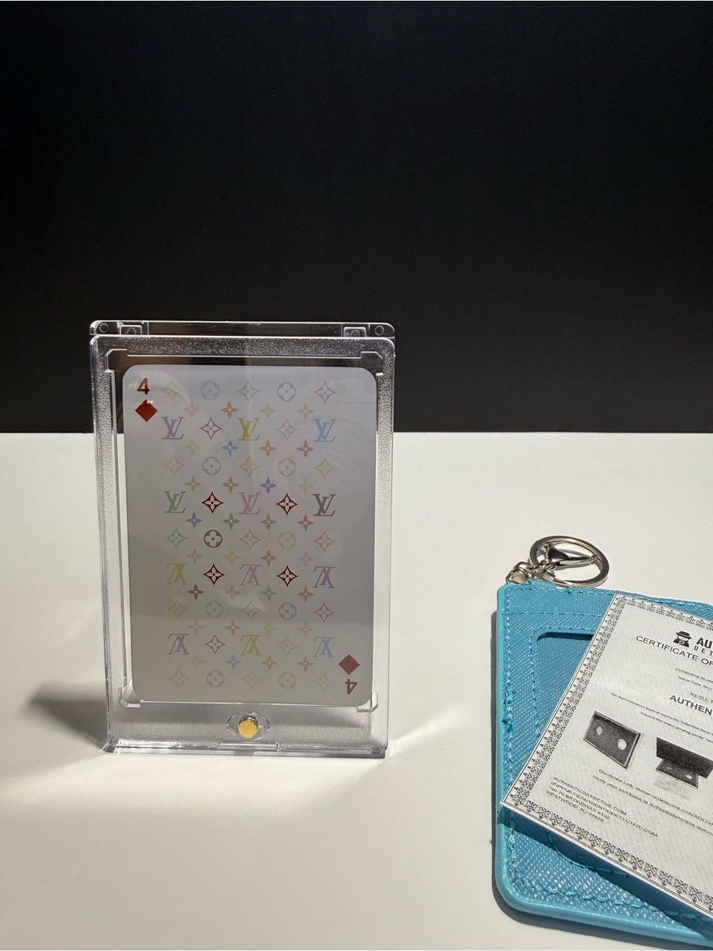 Louis Vuitton Takashi X
Murakami
MonogramMulticolor Playing
Card 4 diamond w/COA